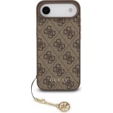 iPhone 17 Air Case Hülle - Guess 4G Charm Elegante Schutz Raffiniertes Design Trendaccessoire - Braun