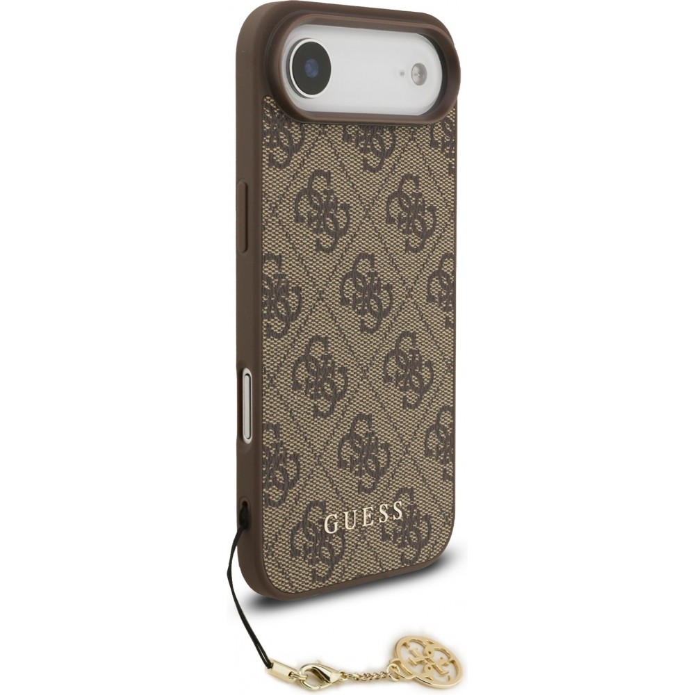 iPhone 17 Air Case Hülle - Guess 4G Charm Elegante Schutz Raffiniertes Design Trendaccessoire - Braun