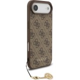 iPhone 17 Air Case Hülle - Guess 4G Charm Elegante Schutz Raffiniertes Design Trendaccessoire - Braun