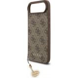 iPhone 17 Air Case Hülle - Guess 4G Charm Elegante Schutz Raffiniertes Design Trendaccessoire - Braun