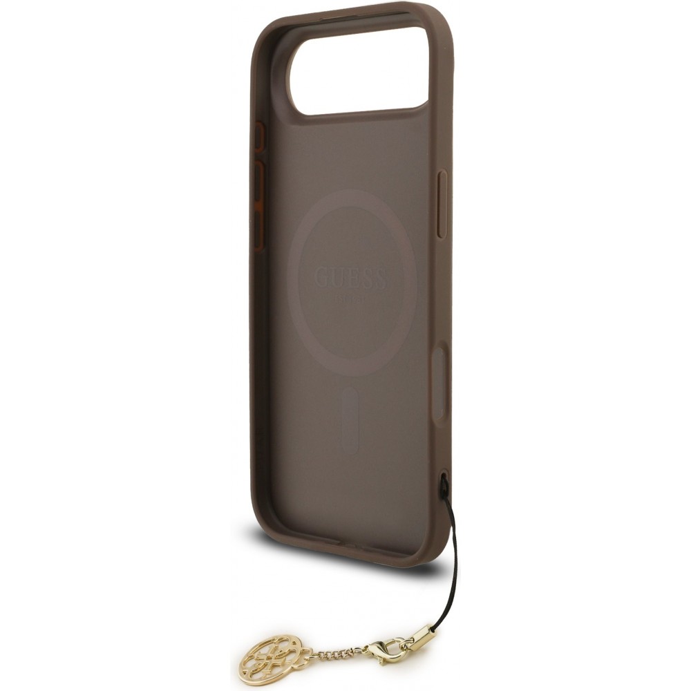 iPhone 17 Air Case Hülle - Guess 4G Charm Elegante Schutz Raffiniertes Design Trendaccessoire - Braun