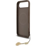 iPhone 17 Air Case Hülle - Guess 4G Charm Elegante Schutz Raffiniertes Design Trendaccessoire - Braun