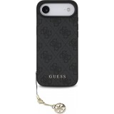 iPhone 17 Air Case Hülle - Guess 4G Charm Elegante Schutz Raffiniertes Design Trendaccessoire - Grau