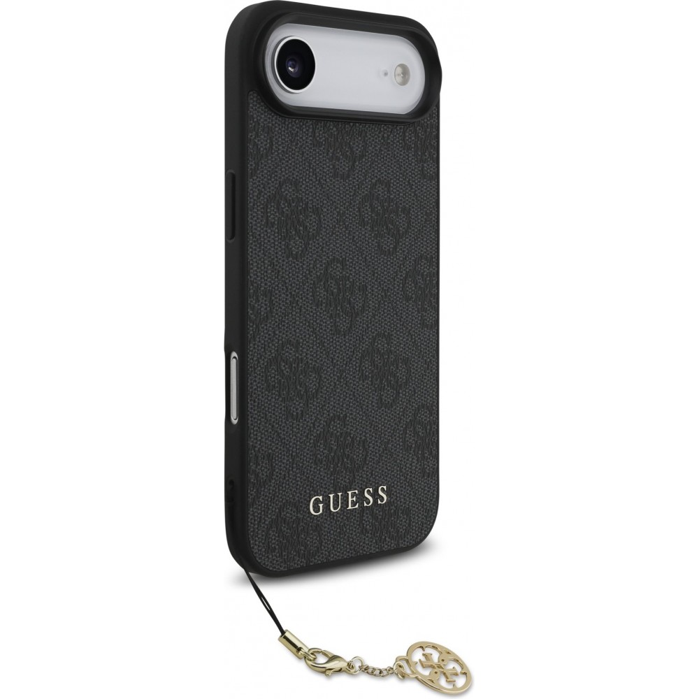 iPhone 17 Air Case Hülle - Guess 4G Charm Elegante Schutz Raffiniertes Design Trendaccessoire - Grau