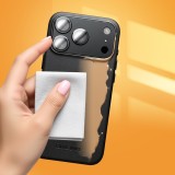 Hülle iPhone 17 Air - Qialino Echtleder (MagSafe kompatibel) - Schwarz