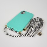 Coque iPhone 17 - Bio Eco-Friendly nature avec cordon collier - Turquoise