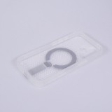 iPhone 17 Case H&uuml;lle - Halbtransparentes Mesh-Design MagSafe-kompatibel mit Standfu&szlig; & Silikonrahmen - Transparent
