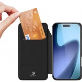 iPhone 17 Case Hülle - Dux Ducis Skin Pro - Flexibles PU & TPU Kunstleder Etui mit Klappe und Kartenfächern - Schwarz
