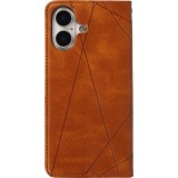 Hülle iPhone 17 - Flip Geometrisch - Hellbraun
