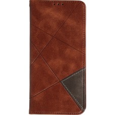 Hülle iPhone 17 - Flip Geometrisch dunkel- Braun