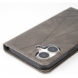 Hülle iPhone 17 - Flip Geometrisch - Grau