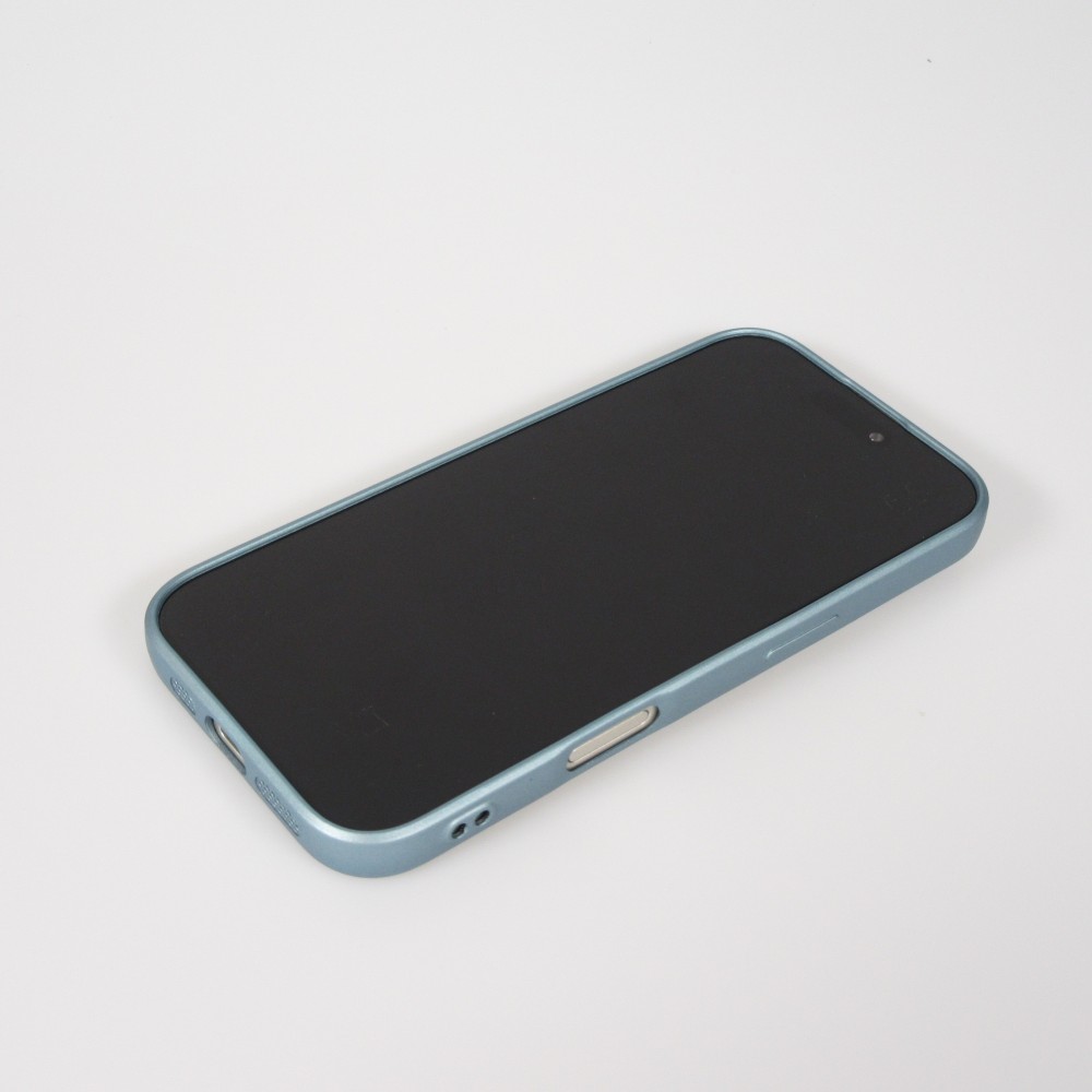 iPhone 17 Case Hülle - Gummi weich mit Kameraschutzglas MagSafe - Blau