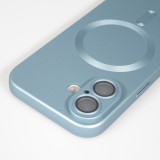 iPhone 17 Case Hülle - Gummi weich mit Kameraschutzglas MagSafe - Blau