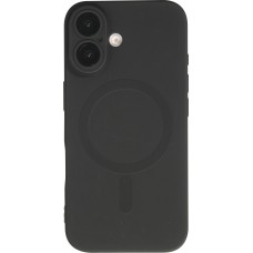 iPhone 17 Case Hülle - Gummi weich mit Kameraschutzglas MagSafe - Schwarz