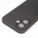 iPhone 17 Case Hülle - Gummi weich mit Kameraschutzglas MagSafe - Schwarz