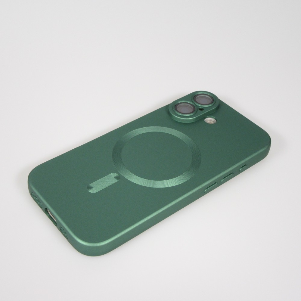 iPhone 17 Case Hülle - Gummi weich mit Kameraschutzglas MagSafe - Grün