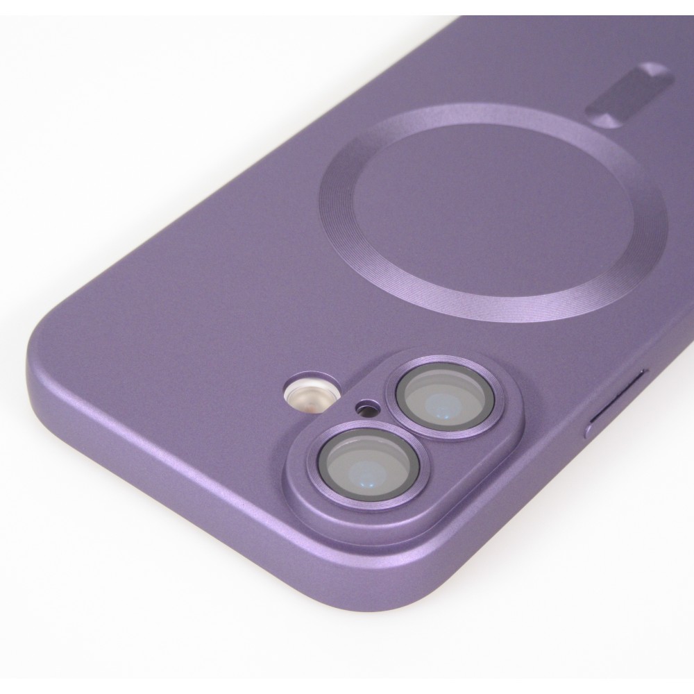 iPhone 17 Case Hülle - Gummi weich mit Kameraschutzglas MagSafe - Violett