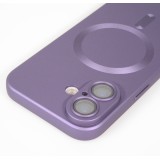 iPhone 17 Case Hülle - Gummi weich mit Kameraschutzglas MagSafe - Violett