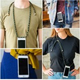 Coque iPhone 17 - Gel transparent avec lacet - Gris