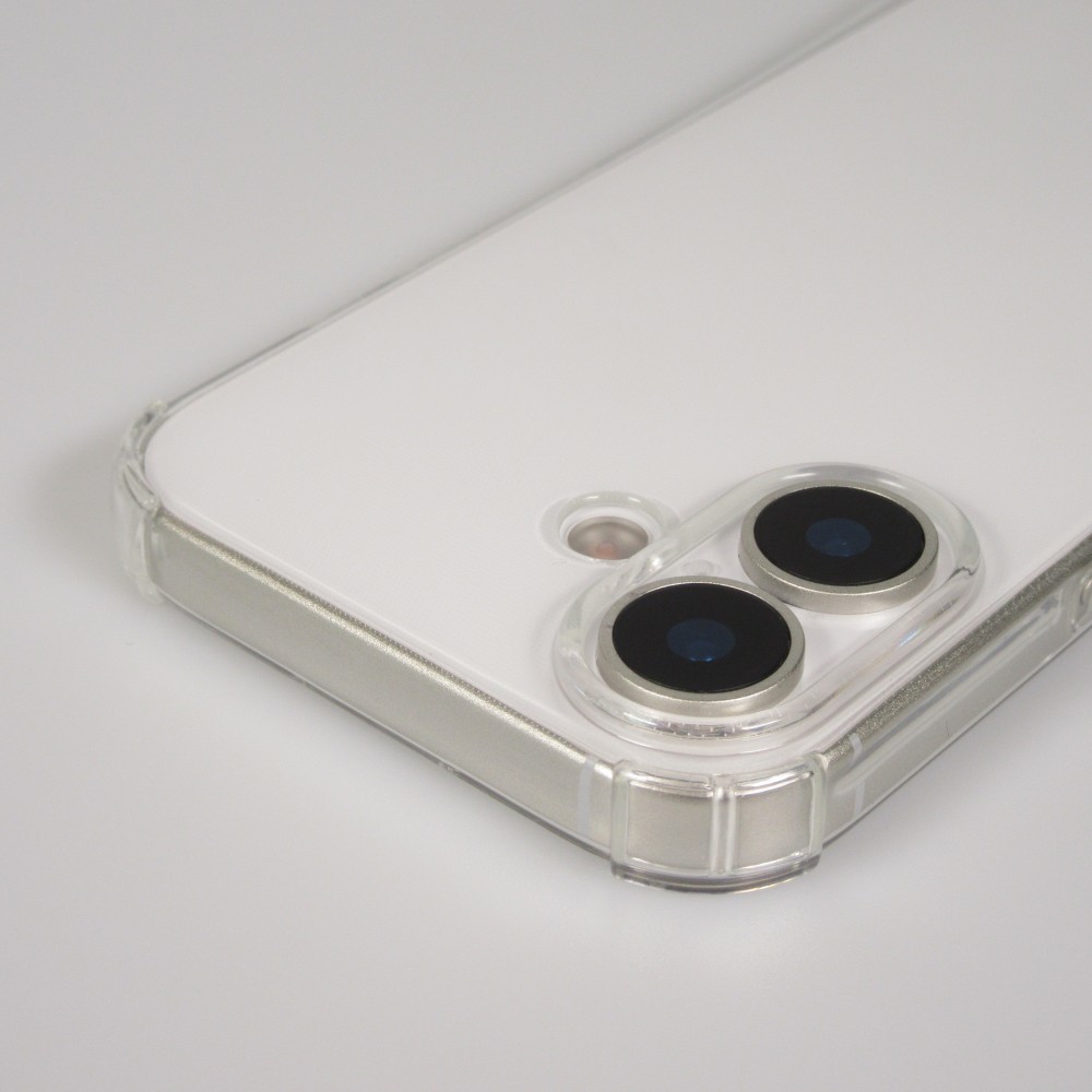 Hülle iPhone 17 - Gummi transparent mit Seil rosa - Gold