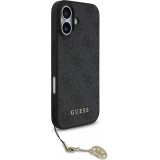 iPhone 17 Case Hülle - Guess 4G Charm Elegante Schutzhülle Raffiniertes Design Trendaccessoire - Grau
