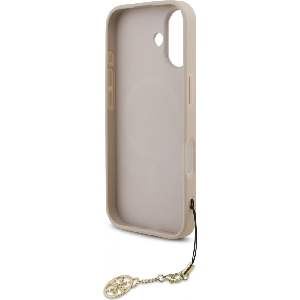 iPhone 17 Case Hülle - Guess 4G Charm Elegante Schutzhülle Raffiniertes Design Trendaccessoire - Rosa