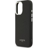iPhone 17 Case Hülle - Lacoste PU Leder Champs Elysees MagSafe elegante und langlebige Schutzhülle - Schwarz