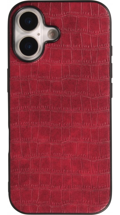 iPhone 17 Case H&uuml;lle - Crocodile-Look Silikon semi-rigide elegant und strapazierf&auml;hig - Rot