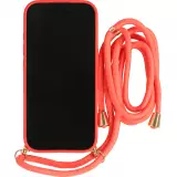 iPhone 17 Pro Max Case Hülle - Bio Eco-Friendly Vegan mit Handykette Necklace - Rot