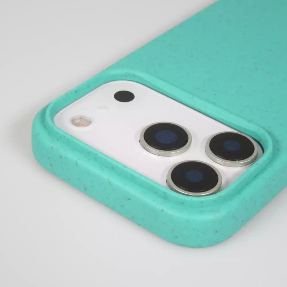 iPhone 17 Pro Max Case Hülle - Bio Eco-Friendly Vegan mit Handykette Necklace - Türkis