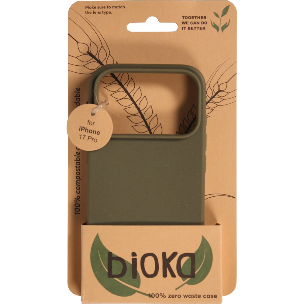 Hülle iPhone 17 Pro - Bioka Biologisch Abbaubar Eco-Friendly Kompostierbar - Dunkelgrün