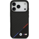 iPhone 17 Pro Case Hülle - BMW M Carbon Tricolor Line MagSafe kompatible Premium Schutz - Schwarz