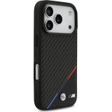 iPhone 17 Pro Case Hülle - BMW M Carbon Tricolor Line MagSafe kompatible Premium Schutz - Schwarz