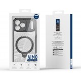 iPhone 17 Pro Case Hülle - Dux Ducis Aimo Mag Serie mit Halterung und Magnetring - Schwarz