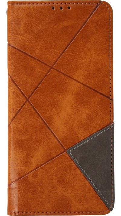 Hülle iPhone 17 Pro - Flip Geometrisch - Hellbraun