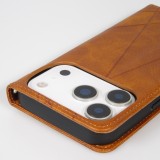 Hülle iPhone 17 Pro - Flip Geometrisch - Hellbraun