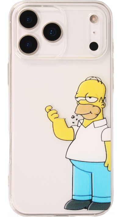 iPhone 17 Pro Case Hülle - Gummi cartoon Homer Simpson
