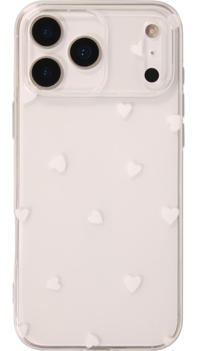 iPhone 17 Pro Case Hülle - Gummi kleines Herz - Weiss