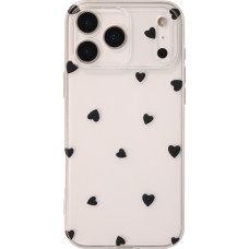 iPhone 17 Pro Case Hülle - Gummi kleines Herz - Schwarz