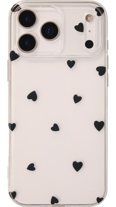 iPhone 17 Pro Case Hülle - Gummi kleines Herz - Schwarz