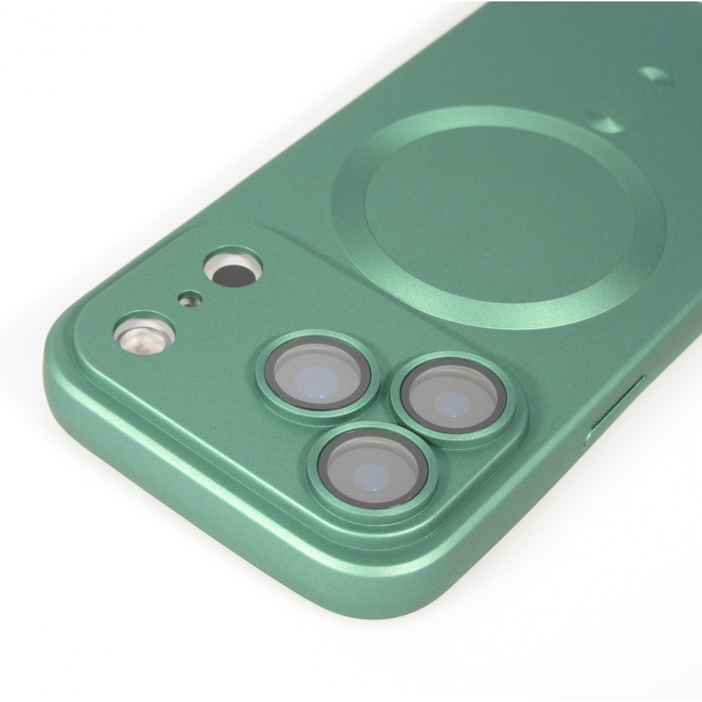 iPhone 17 Pro Max Case Hülle - Gummi weich mit Kameraschutzglas MagSafe - Grün