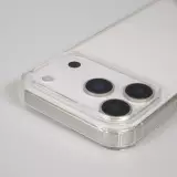 Hülle iPhone 17 Pro Max - Gummi transparent mit Seil - Weiss gefleckt