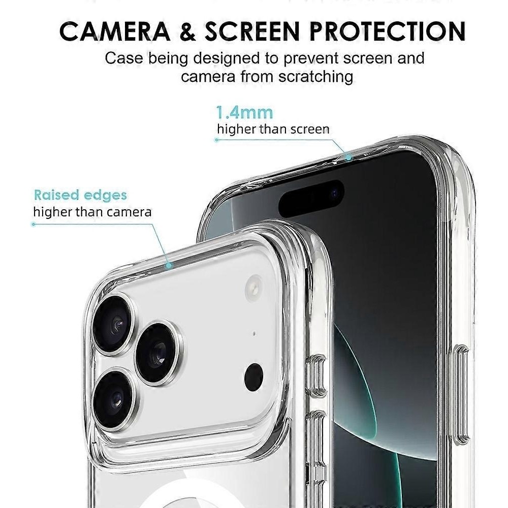 Hülle iPhone 17 Pro - MagSafe kompatibel Gummi transparent TPU Silikon