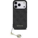 iPhone 17 Pro Case Hülle - Guess 4G Charm Elegante Schutz Raffiniertes Design Trendaccessoire - Grau