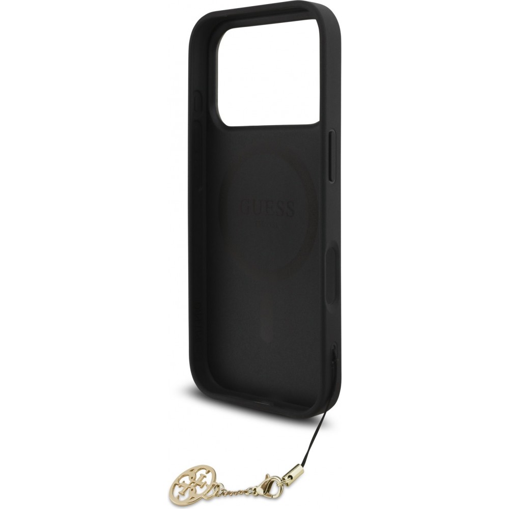 iPhone 17 Pro Case Hülle - Guess 4G Charm Elegante Schutz Raffiniertes Design Trendaccessoire - Grau