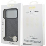 iPhone 17 Pro Case Hülle - Guess 4G Charm Elegante Schutz Raffiniertes Design Trendaccessoire - Grau