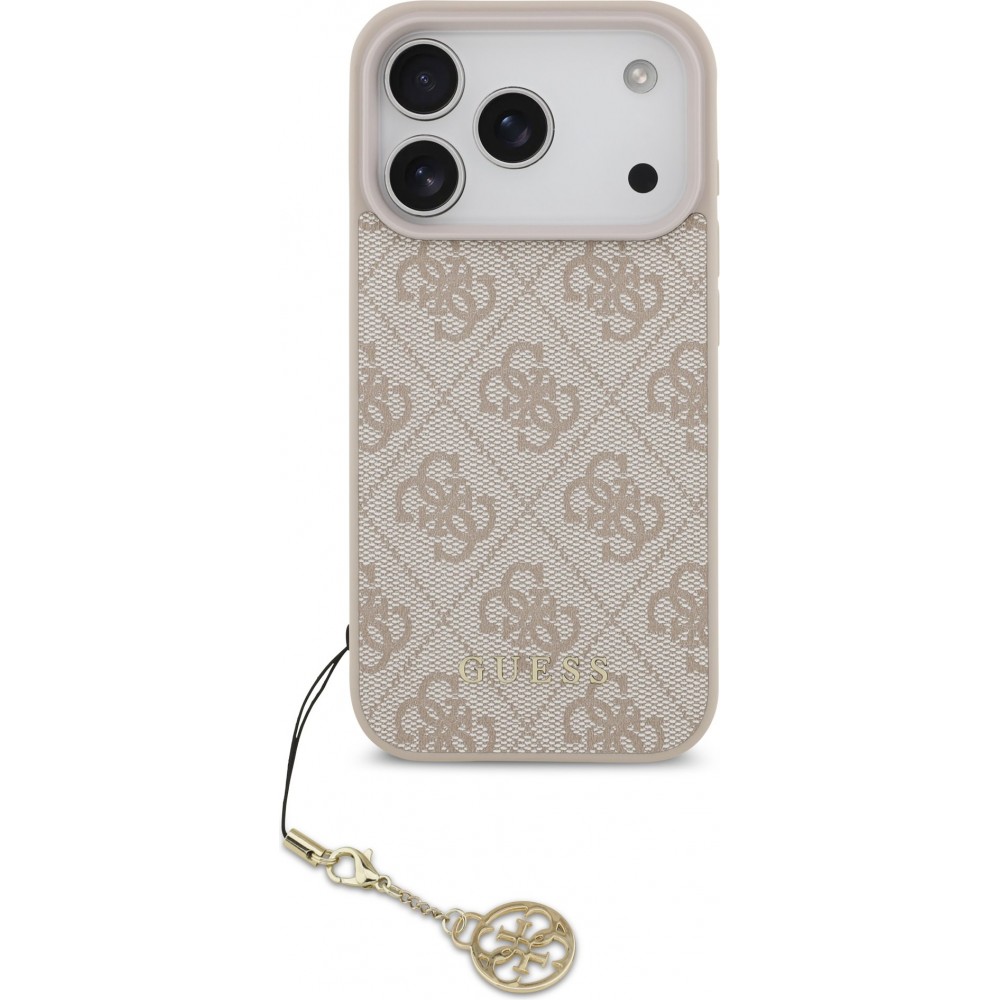 iPhone 17 Pro Case Hülle - Guess 4G Charm Elegante Schutz Raffiniertes Design Trendaccessoire - Rosa
