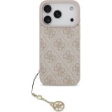 iPhone 17 Pro Case Hülle - Guess 4G Charm Elegante Schutz Raffiniertes Design Trendaccessoire - Rosa