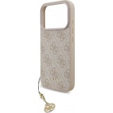 iPhone 17 Pro Case Hülle - Guess 4G Charm Elegante Schutz Raffiniertes Design Trendaccessoire - Rosa