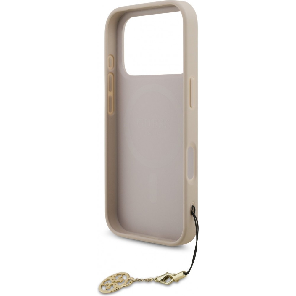 iPhone 17 Pro Case Hülle - Guess 4G Charm Elegante Schutz Raffiniertes Design Trendaccessoire - Rosa